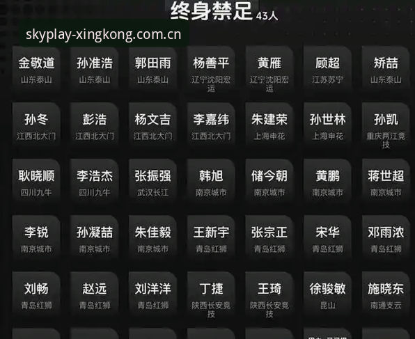 星空体育平台 足球反腐风暴升级,足协第三批禁足名单背后的真相